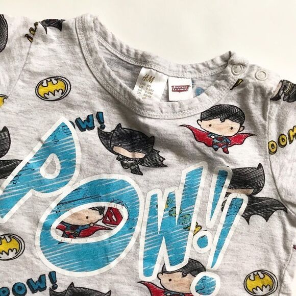 H&M justice League t-shirt  VGUC 9-12 months - Picture 2 of 5